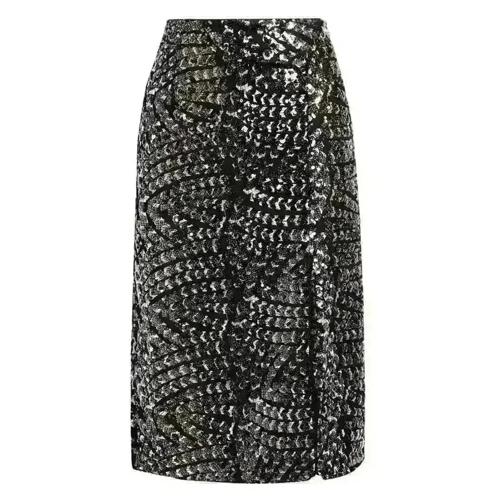 Walter Baker Josette Embellished Mesh Skirt Knee Length Size 6 - Picture 3 of 15